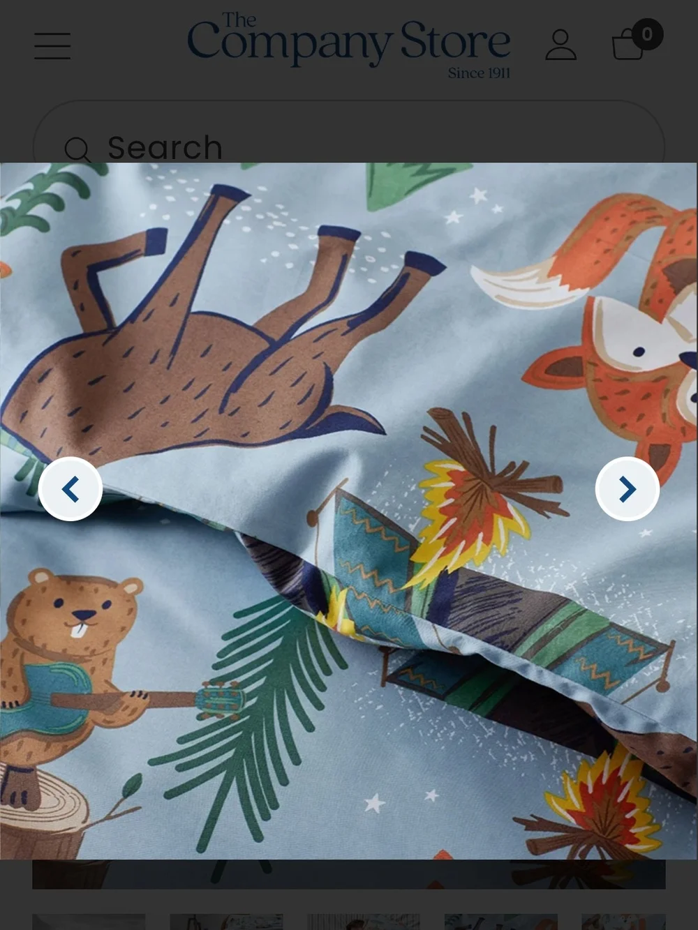 Kids Blue Woodland Animal Bedding Set by The Company Store